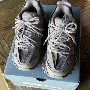 Balenciaga Taupe Trail Sneakers